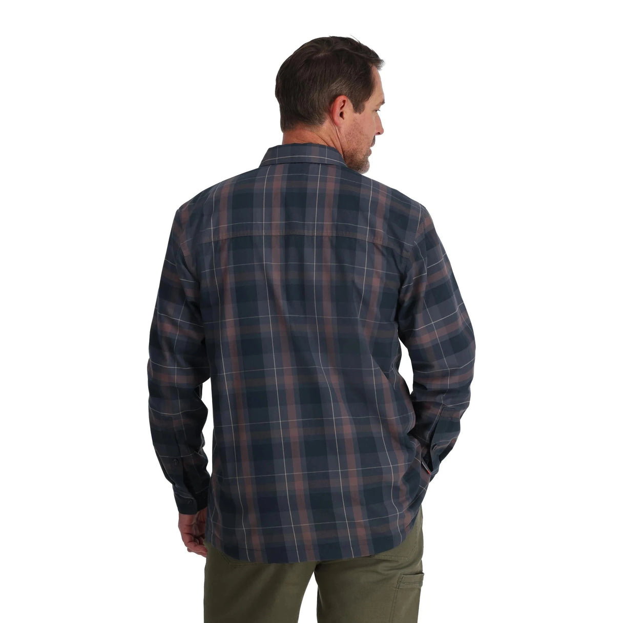 Simms Men's Coldweather Long-Sleeve Shirt - Bronzeback Logan Plaid