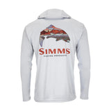 Simms Men's Tech Hoody Artist Series - Trout Logo Flame/Sterling