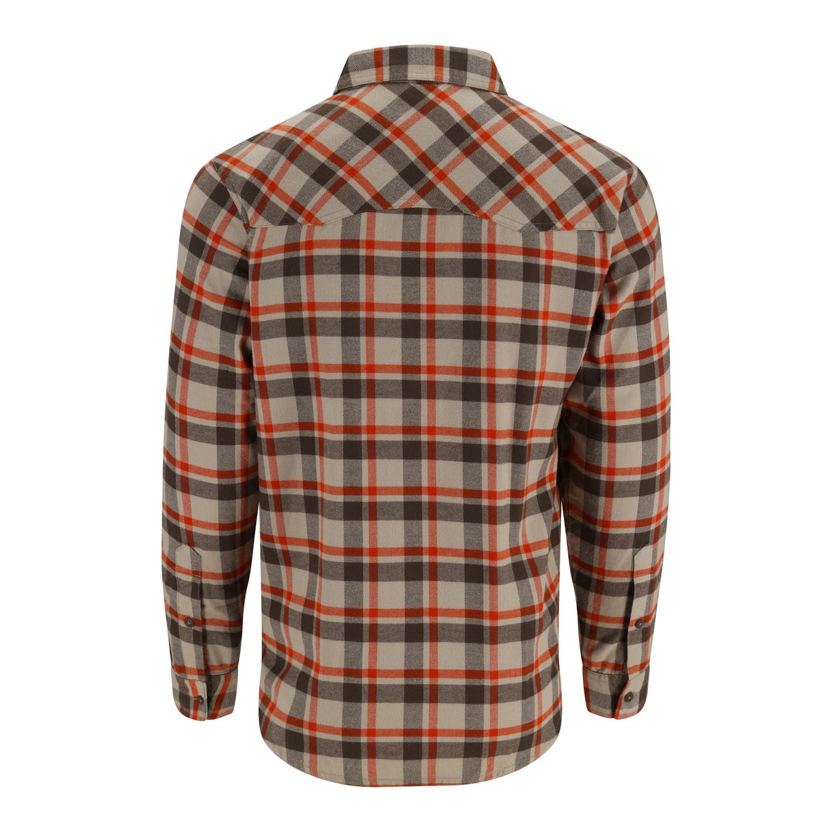 Simms Men's Santee Flannel - Stone Shadow Box Plaid