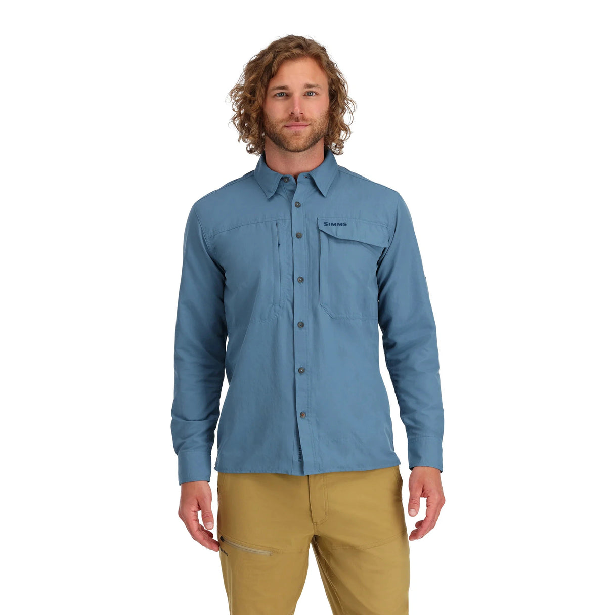 Simms Men's Guide Shirt - Hickory Mayfly Print