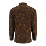 Simms Men's Guide Shirt - Hickory Mayfly Print