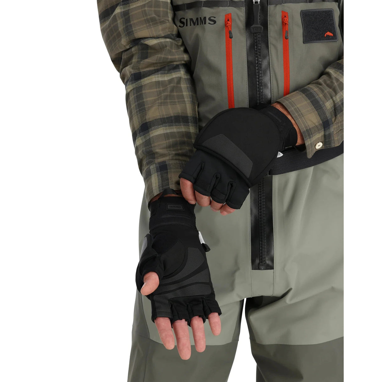 SIMMS WINDSTOPPER HALF-FINGER GLOVE small Black