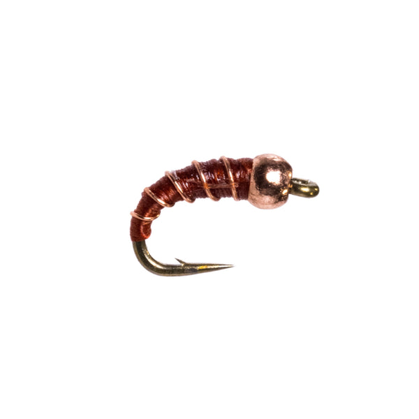 Tungsten Zebra Midge - Rusty Brown - Size 18