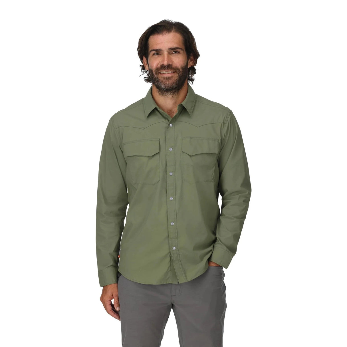 Simms Men's Big Sky Tech LS Shirt - Willow