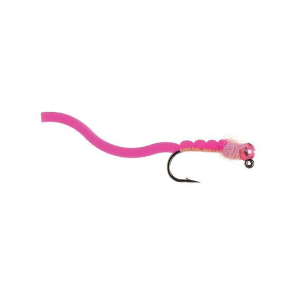 Tungsten Bead Jig Squirmy Wormie - Hot Pink - Size 12