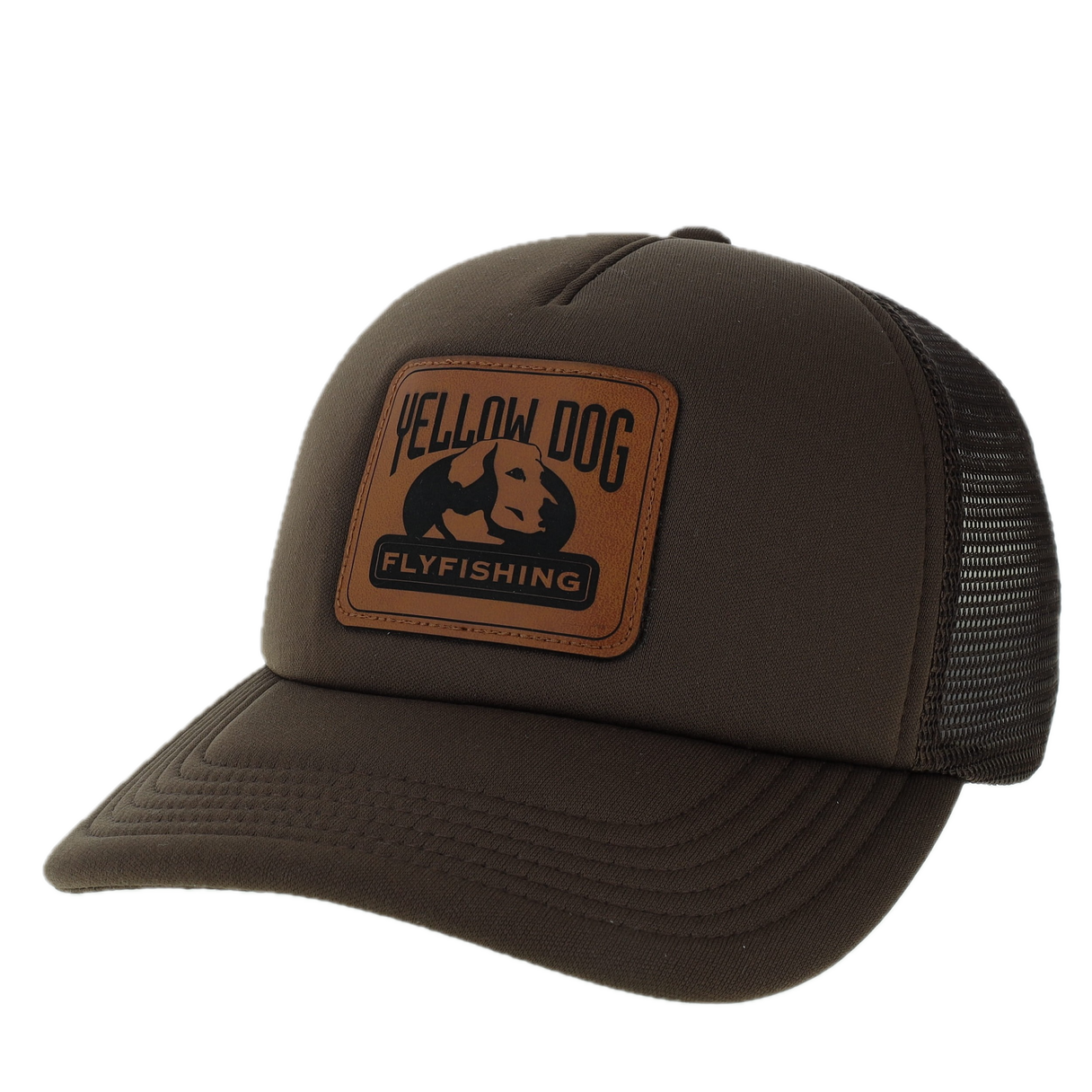 Yellow Dog Trucker Hat - Brown