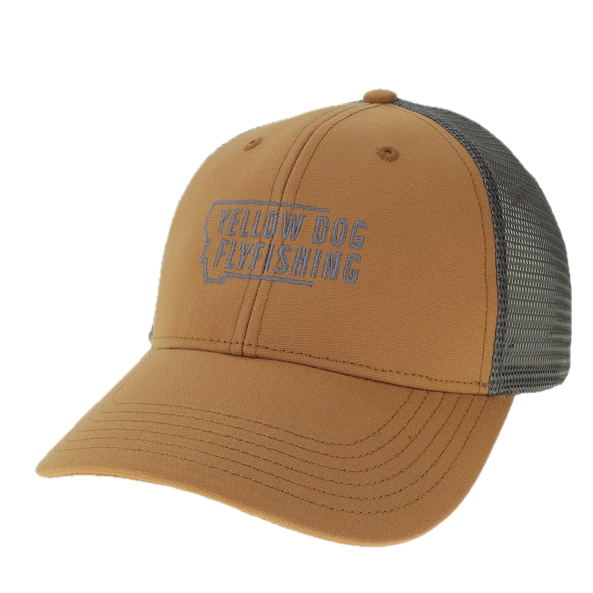 Yellow Dog Trucker Hat - Caramel/Dark Grey