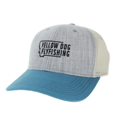 Yellow Dog Trucker Hat - Melange Grey/Pacific Blue/Stone