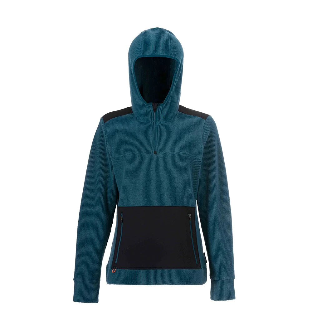 Grundens Women's Bering Fleece Hoodie - Maritime Blue