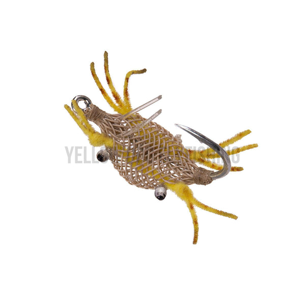 Flymen Alphlexo Crab - Tan w/ Yellow Legs - Size 2