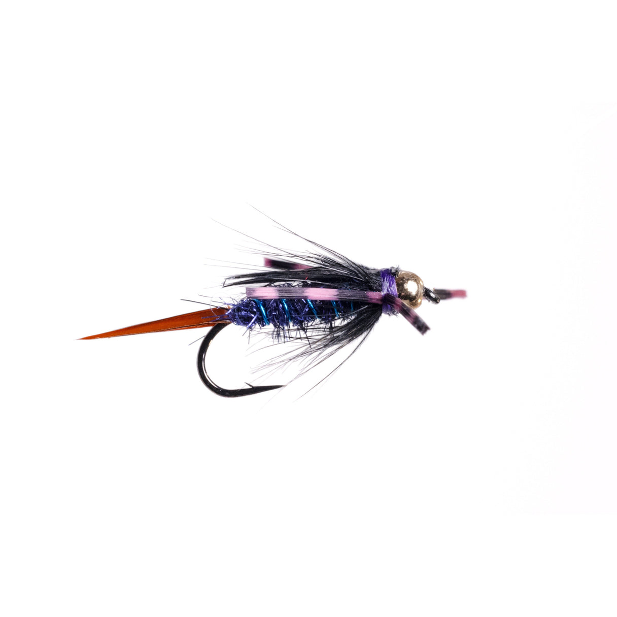1 Fly, Size 12 Bead Head BROWN & PEACOCK Wired Stonefly Nymph Fly Fishing  Flies