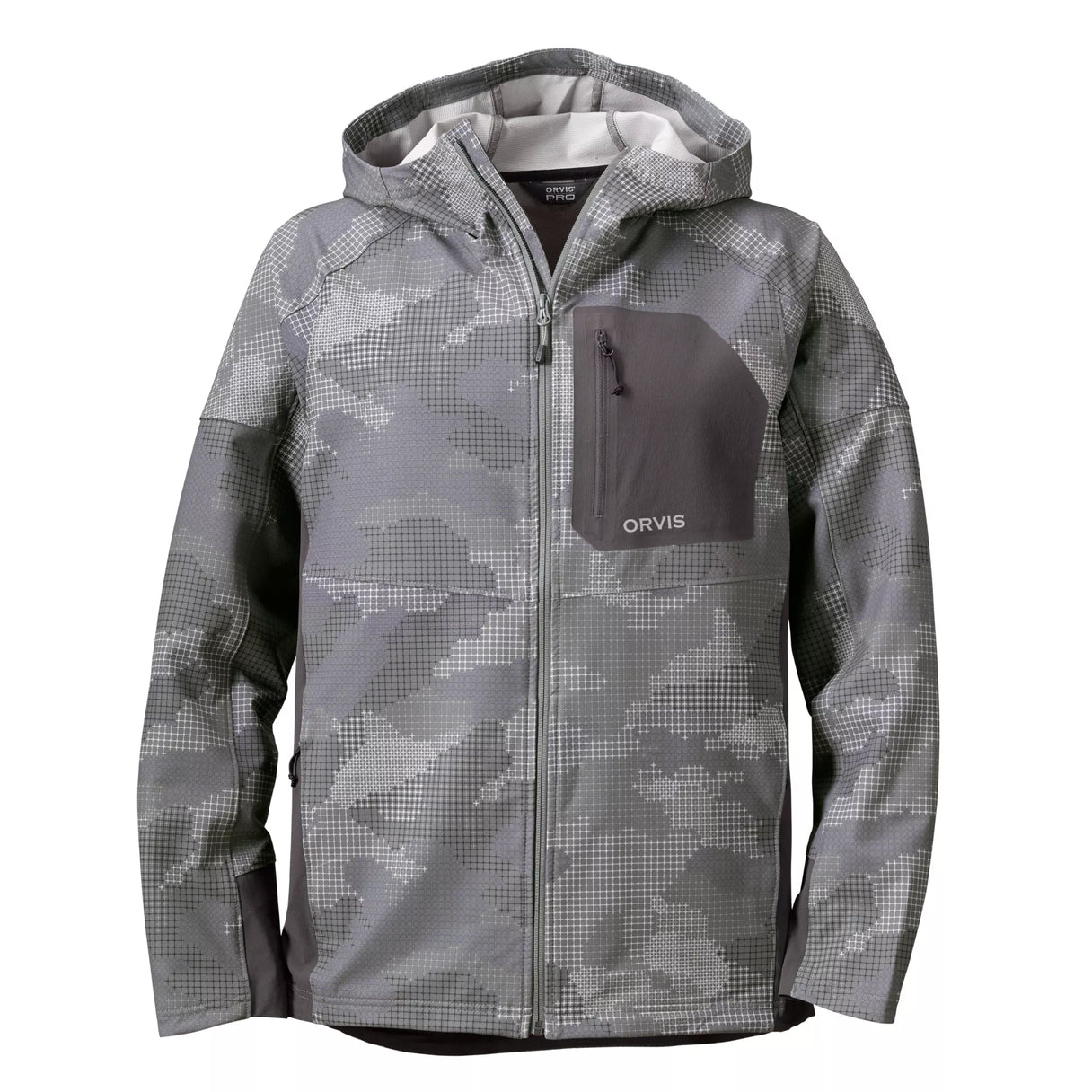 Orvis Men's Pro LT Softshell Hoodie - Steel Camo