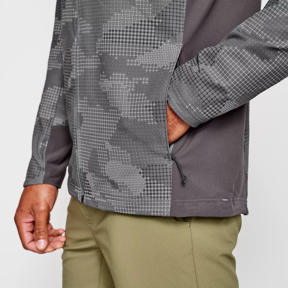 Orvis Men's Pro LT Softshell Hoodie - Steel Camo