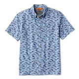 Orvis Tech Chambray Printed Short-Sleeve Shirt - Dusty Blue