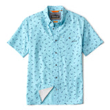 Orvis Tech Chambray Printed Short-Sleeve Shirt - Cloud Blue