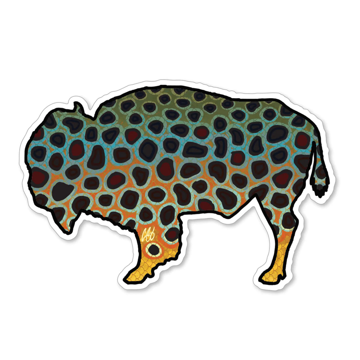 Underwood Bison - Brown Sticker