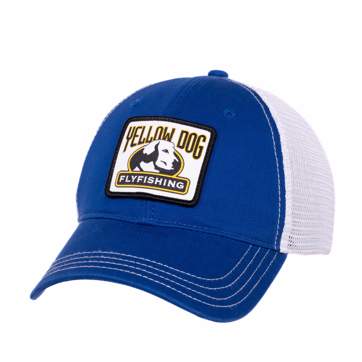 Yellow Dog Trucker Hat - Royal/White