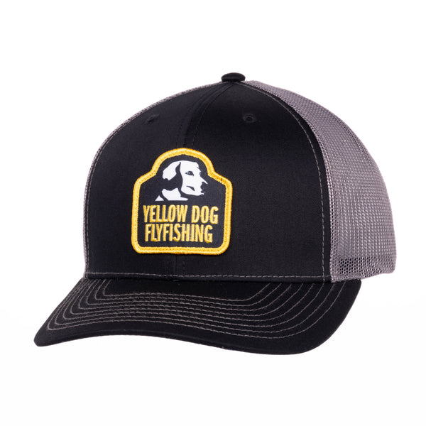 Yellow Dog Trucker Hat - Black/Charcoal