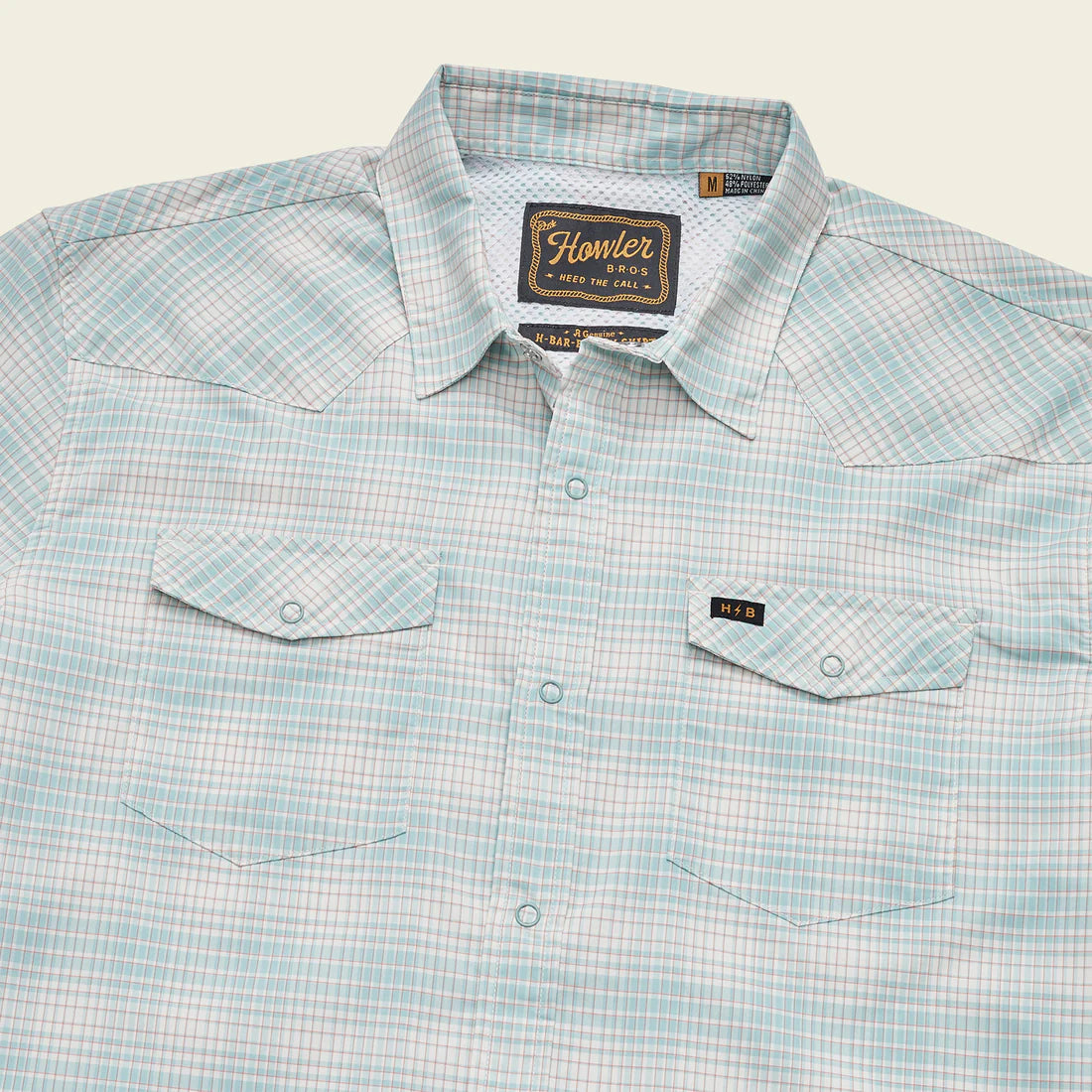 Howler Brothers H Bar B Tech Longsleeve - Eason Plaid : Seafoam