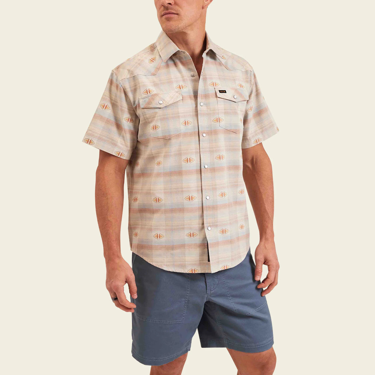 Howler Brothers H Bar B Snapshirt - Elliot Plaid : Cream