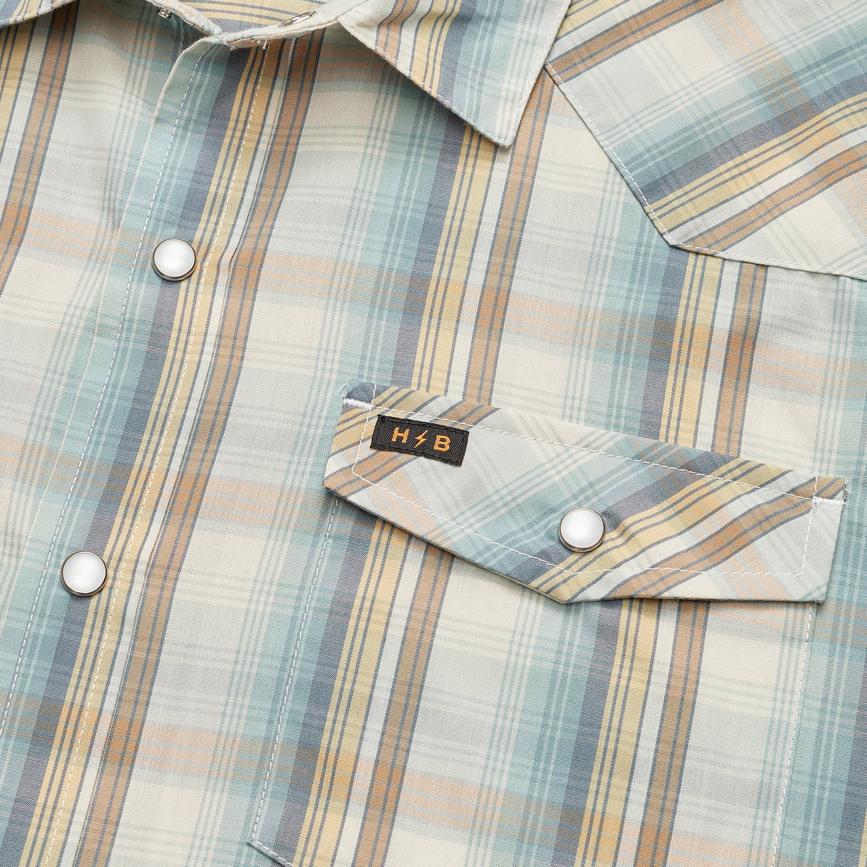 Howler Brothers H Bar B Snapshirt - Isley Plaid : Seafoam