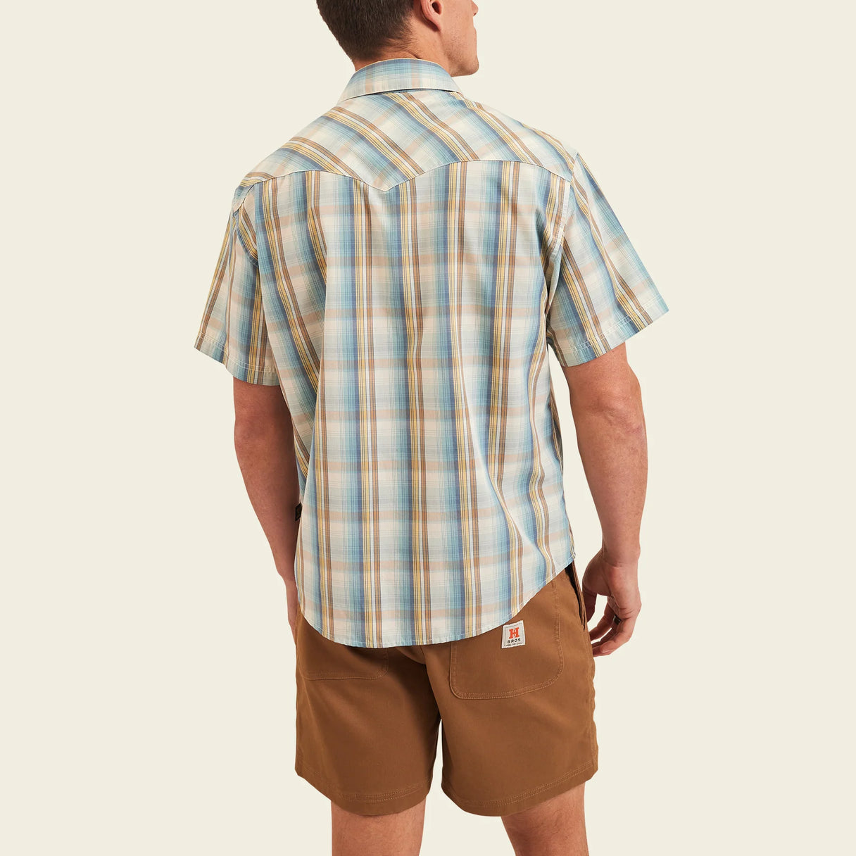 Howler Brothers H Bar B Snapshirt - Isley Plaid : Seafoam