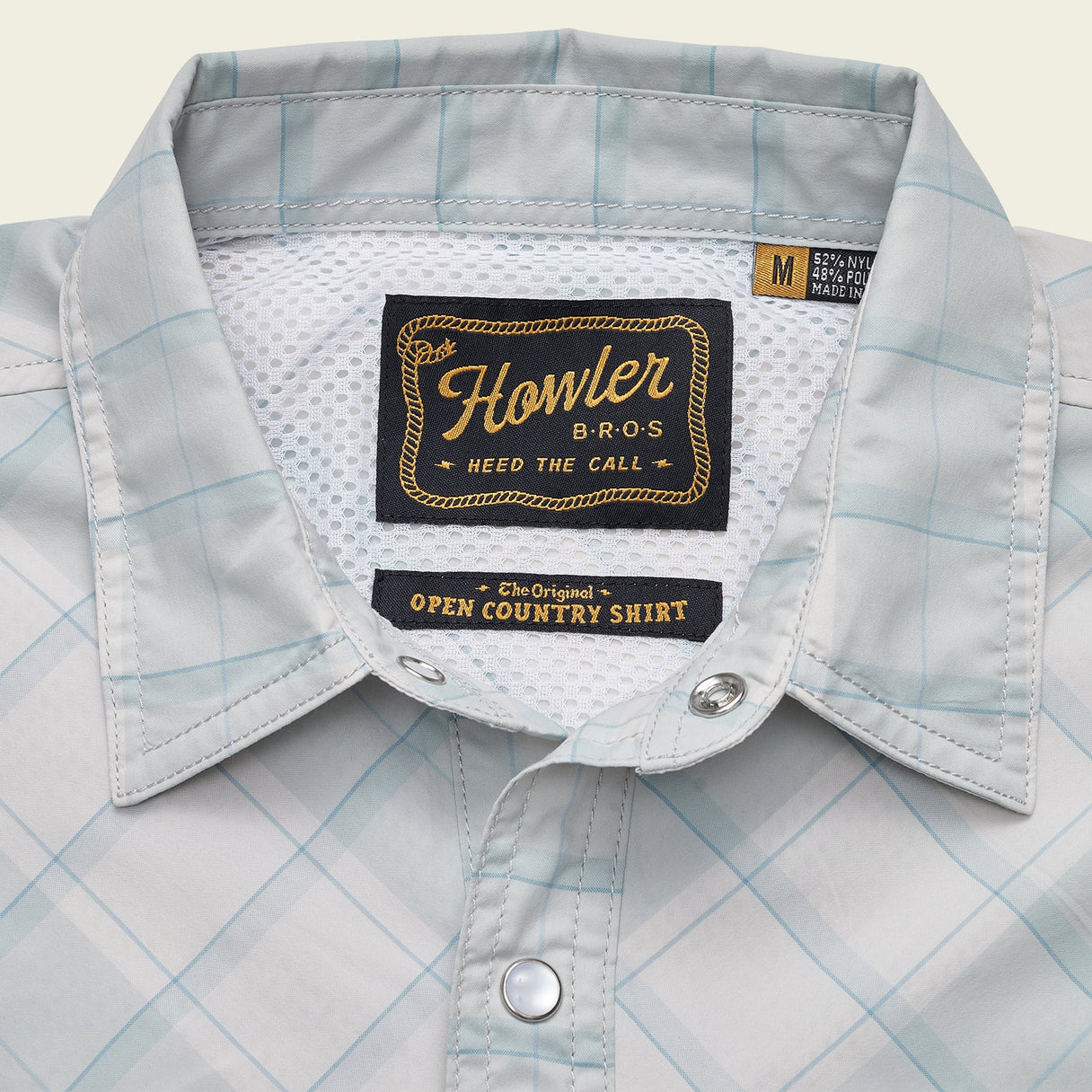 Howler Brothers Open Country Tech Shirt - Braden Plaid : Chalk