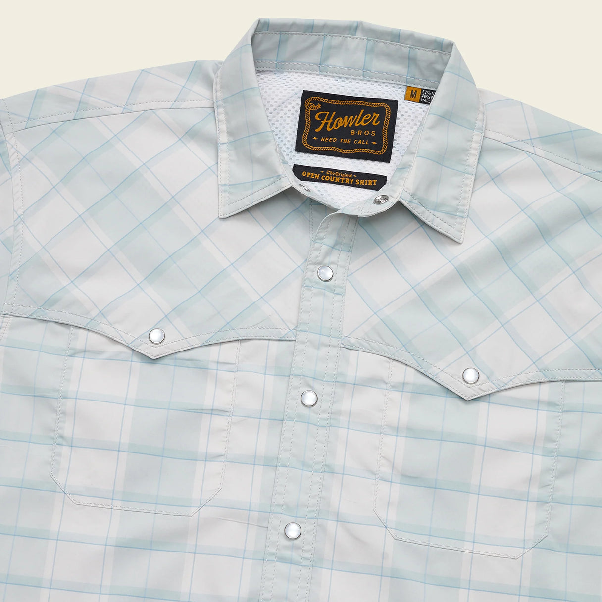 Howler Brothers Open Country Tech Shirt - Braden Plaid : Chalk