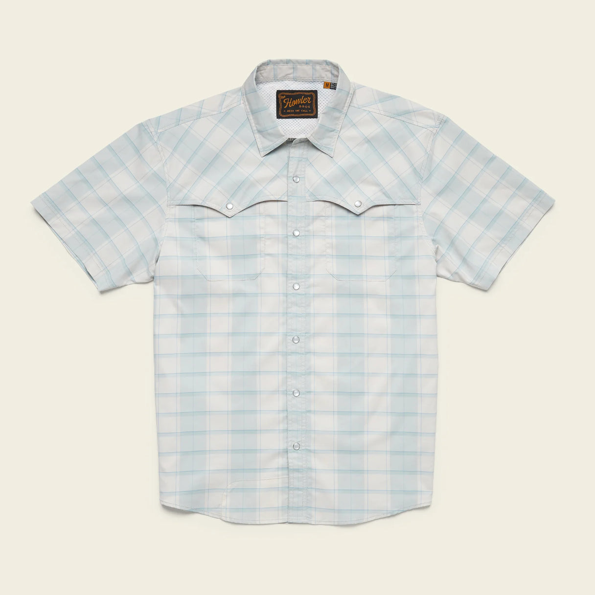 Howler Brothers Open Country Tech Shirt - Braden Plaid : Chalk