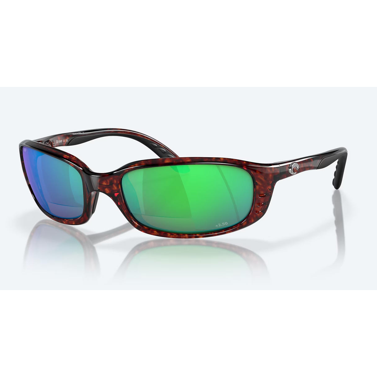 Costa Brine Readers Tortoise/Green Mirror 580P +2.00