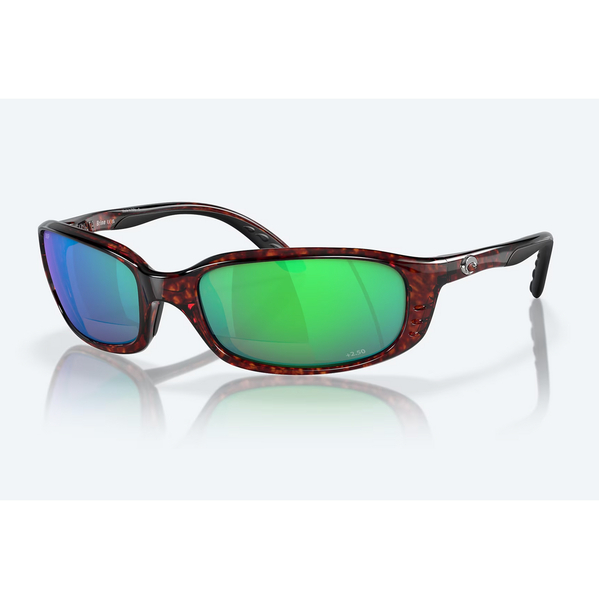 Costa Brine Readers Tortoise/Green Mirror 580P +2.50