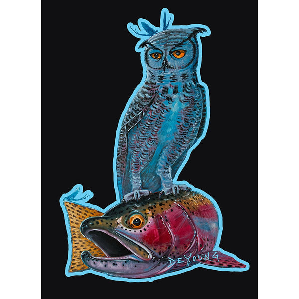 DeYoung The Old Owls Favorite Steelhead Run - Decal