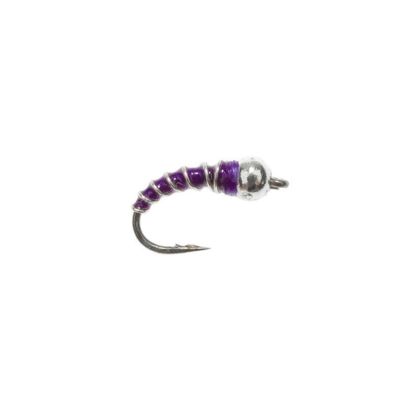 Tungsten Zebra Midge - Purple - Size 18