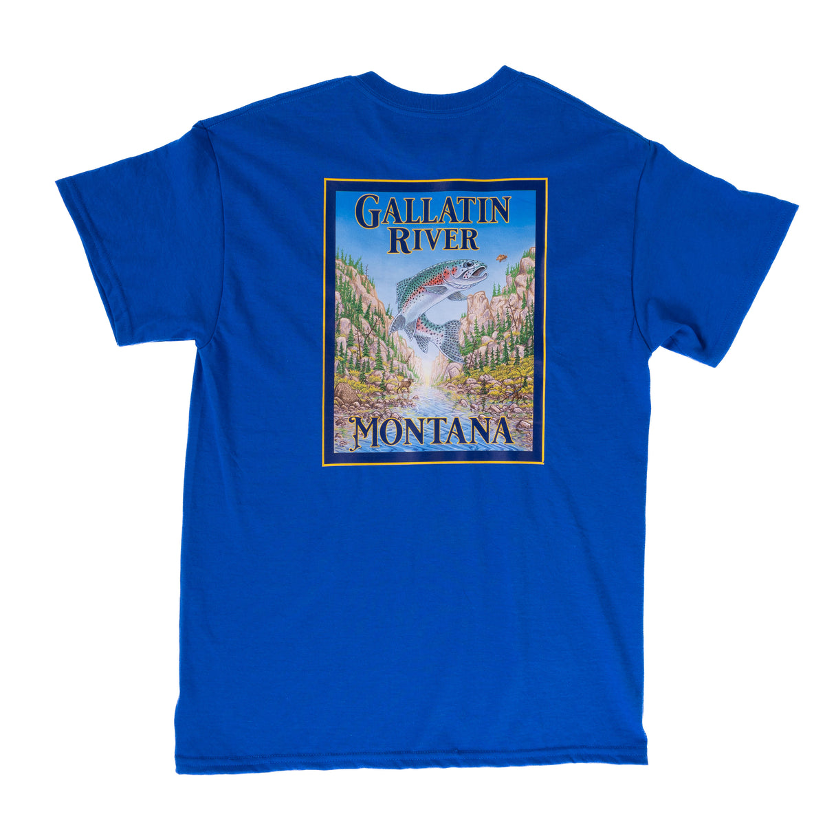 Yellow Dog Flyfishing Gallatin River T-Shirt - Indigo Blue