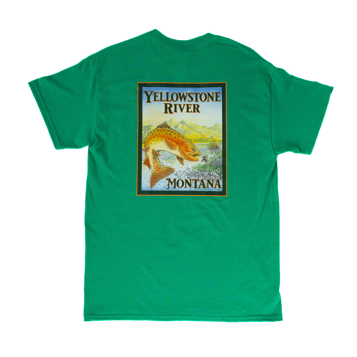 Yellow Dog Flyfishing Yellowstone River T-Shirt - Green