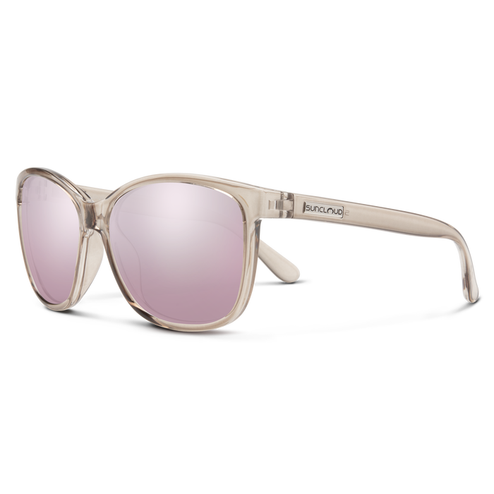 Suncloud Sashay Transparent Taupe  / Polarized Pink Gold Mirror