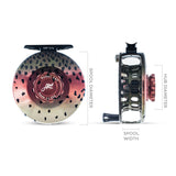 Abel SDF Fly Reel - Ported DeYoung Cutthroat Flank